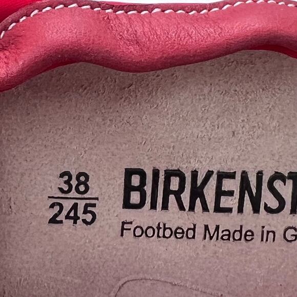 Birkenstock Ponca Slip On Flats Shoes Red Women’s 7 EU 38 NWB Narrow Fit - Picture 9 of 10